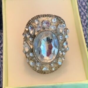 Vintage White CZ Oval Ring